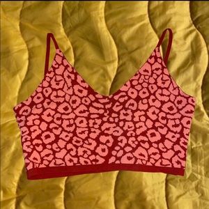 plus cheetah print knit cami top NWOT